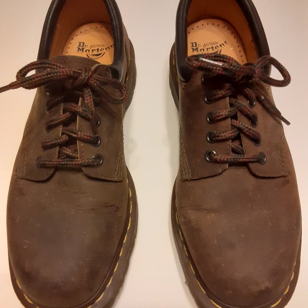 Men's brown Dr. Martens Crazy Horse leather shoes, size 10